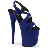 Blue Leatherette 20 cm FLAMINGO-831FS high heeled sandals