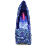 Blue Rhinestone 14,5 cm Burlesque TEEZE-06R Platform Pumps Women Shoes