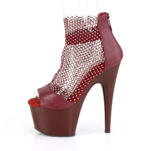 Borgogna 18 cm ADORE-765RM scintillare plateau scrape con tacco alto
