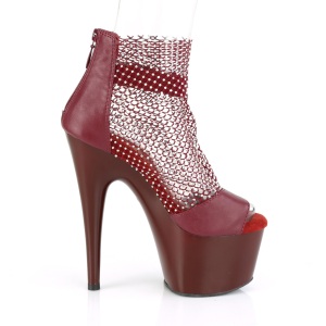 Borgogna 18 cm ADORE-765RM scintillare plateau scrape con tacco alto