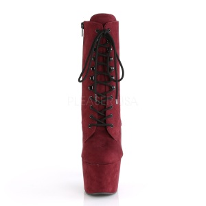 Borgogna Ecopelle 18 cm ADORE-1020FS stivaletti con stringati