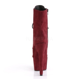 Borgogna Ecopelle 18 cm ADORE-1020FS stivaletti con stringati