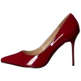 Borgogna Vernice 10 cm CLASSIQUE-20 scarpe tacchi a spillo con punta