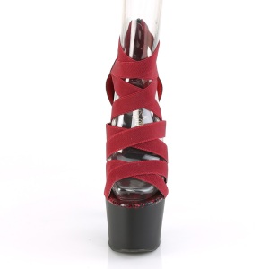 Borgogna banda elasticizzata 18 cm ADORE-748SP scarpe da donna pleaser