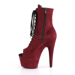 Borgogna faux suede 18 cm ADORE-1021FS stivaletti da pole dance