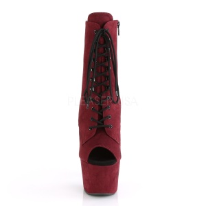 Borgogna faux suede 18 cm ADORE-1021FS stivaletti da pole dance