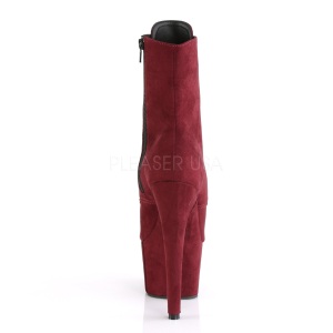 Borgogna faux suede 18 cm ADORE-1021FS stivaletti da pole dance