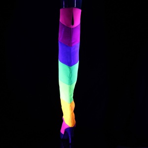 Brillare 10 cm DREAM-3012RBG Overknee Stivali da Drag Queen