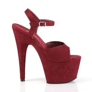 Burgundy Leatherette 18 cm ADORE-709FS high heeled sandals