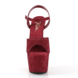Burgundy Leatherette 18 cm ADORE-709FS high heeled sandals