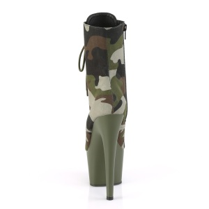 Camoflash Tela 18 cm ADORE-1020CAMO pleaser stivaletti con plateau