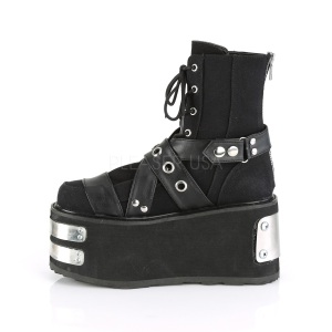 Canvas 9 cm DAMNED-116 demonia ankle boots platform