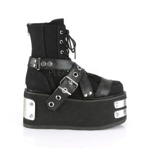 Canvas 9 cm DAMNED-116 demonia ankle boots platform