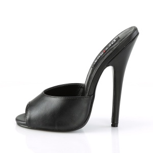 Ciabatte neri 15 cm DOMINA-101 ciabatte con tacco alto fetish