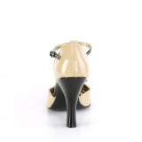 Cream Suede 10 cm SMITTEN-10 Rockabilly Pumps with low heels