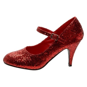 Dcollet glitter 8 cm GLINDA-50G cosplay mary jane scarpe dcollet da principessa
