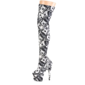 Dollar bills 20 cm ADORE-3000DP Exotic pole dance overknee boots