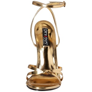 Dorato 15 cm Devious DOMINA-108 sandali tacchi a spillo