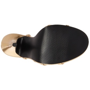 Dorato 15 cm Devious DOMINA-108 sandali tacchi a spillo