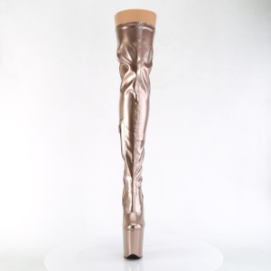 Dorato 20 cm FLAMINGO-3000HWR Ologramma stivali overknee piattaforma exotic pole