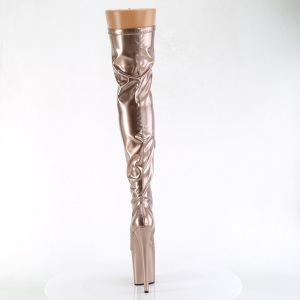 Dorato 20 cm FLAMINGO-3000HWR Ologramma stivali overknee piattaforma exotic pole