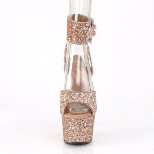 Dorato Brillare 18 cm ADORE-791LG Sandali piattaforma con cinturini alla caviglia