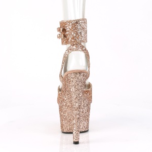 Dorato Brillare 18 cm ADORE-791LG Sandali piattaforma con cinturini alla caviglia