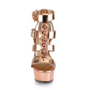 Dorato Ecopelle 15 cm DELIGHT-658 scarpe pleaser con plateau e tacco alto