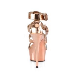 Dorato Ecopelle 15 cm DELIGHT-658 scarpe pleaser con plateau e tacco alto