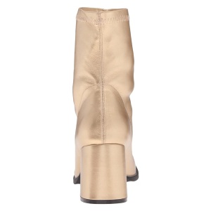 Dorato Ecopelle 7,5 cm GOGO-150 stivaletti alti con tacco spesso stretch