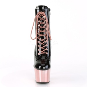 Dorato Verniciata 18 cm ADORE-1020 stivaletti con plateau cromo