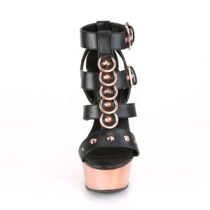 Dorato cromo plateau 15 cm DELIGHT-658 tacco alto pleaser