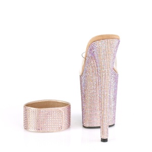 Dorato strass 20 cm BEJEWELED-812RS Sandali piattaforma con polsino alla caviglia