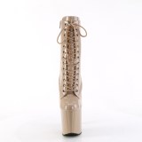 ENCHANT-1040 19 cm pleaser high heels ankle boots beige