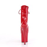 ENCHANT-1040 19 cm pleaser high heels ankle boots red