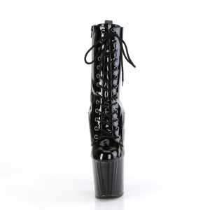 ENCHANT-1040 19 cm pleaser stivaletti tacco alto plateau neri