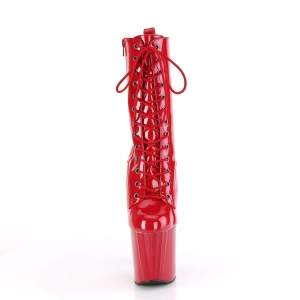 ENCHANT-1040 19 cm pleaser stivaletti tacco alto plateau rosso