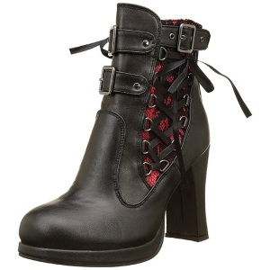 Ecopelle 10 cm CRYPTO-51 lolita gotico stivaletti suola spessa