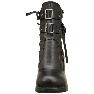 Ecopelle 10 cm CRYPTO-51 lolita gotico stivaletti suola spessa