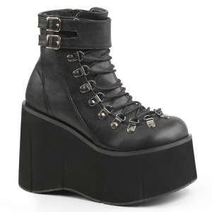 Ecopelle 11,5 cm KERA-21 stivaletti lolita con tacco zeppa