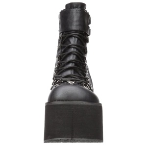 Ecopelle 11,5 cm KERA-21 stivaletti lolita con tacco zeppa