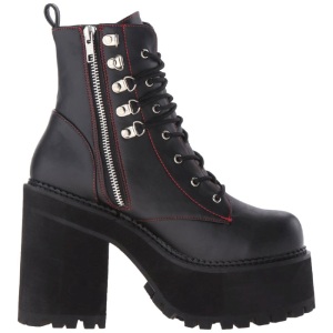 Ecopelle 12 cm ASSAULT-100 lolita gotico stivaletti suola spessa