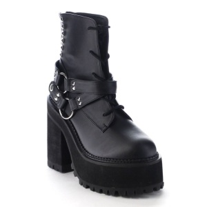 Ecopelle 12 cm ASSAULT-101 lolita gotico stivaletti suola spessa