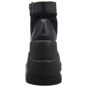 Ecopelle 12 cm STOMP-10 stivaletti lolita gotico con suola zeppa