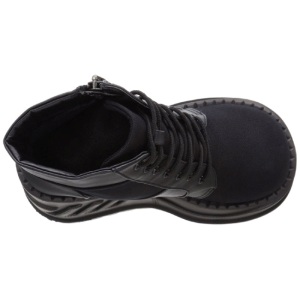 Ecopelle 12 cm STOMP-10 stivaletti lolita gotico con suola zeppa