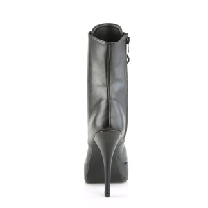 Ecopelle 13,5 cm INDULGE-1020 feticcio stivaletti con tacchi a spillo neri