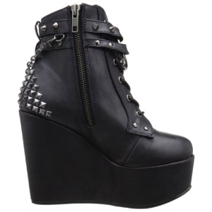 Ecopelle 13 cm POISON-101 stivaletti lolita gotico con suola zeppa