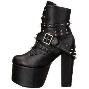 Ecopelle 14 cm TORMENT-700 lolita gotico stivaletti suola spessa