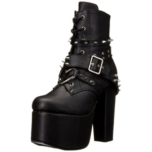 Ecopelle 14 cm TORMENT-700 lolita gotico stivaletti suola spessa