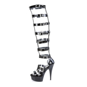 Ecopelle 15 cm DELIGHT-600-46 sandali gladiatore con plateau